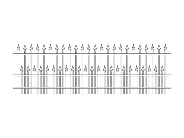 1500mm high style A ornamental railings
